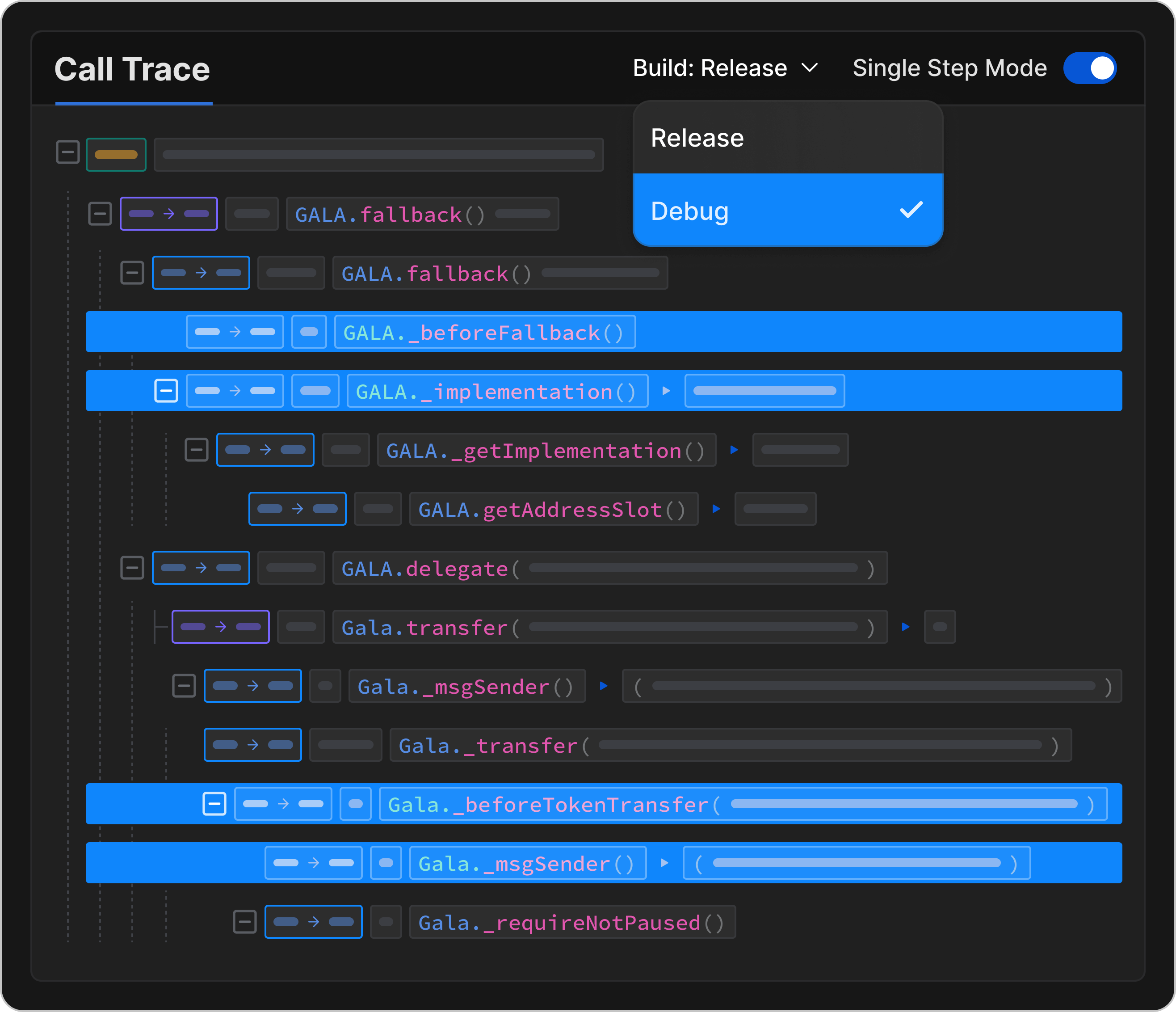 Debugger modes