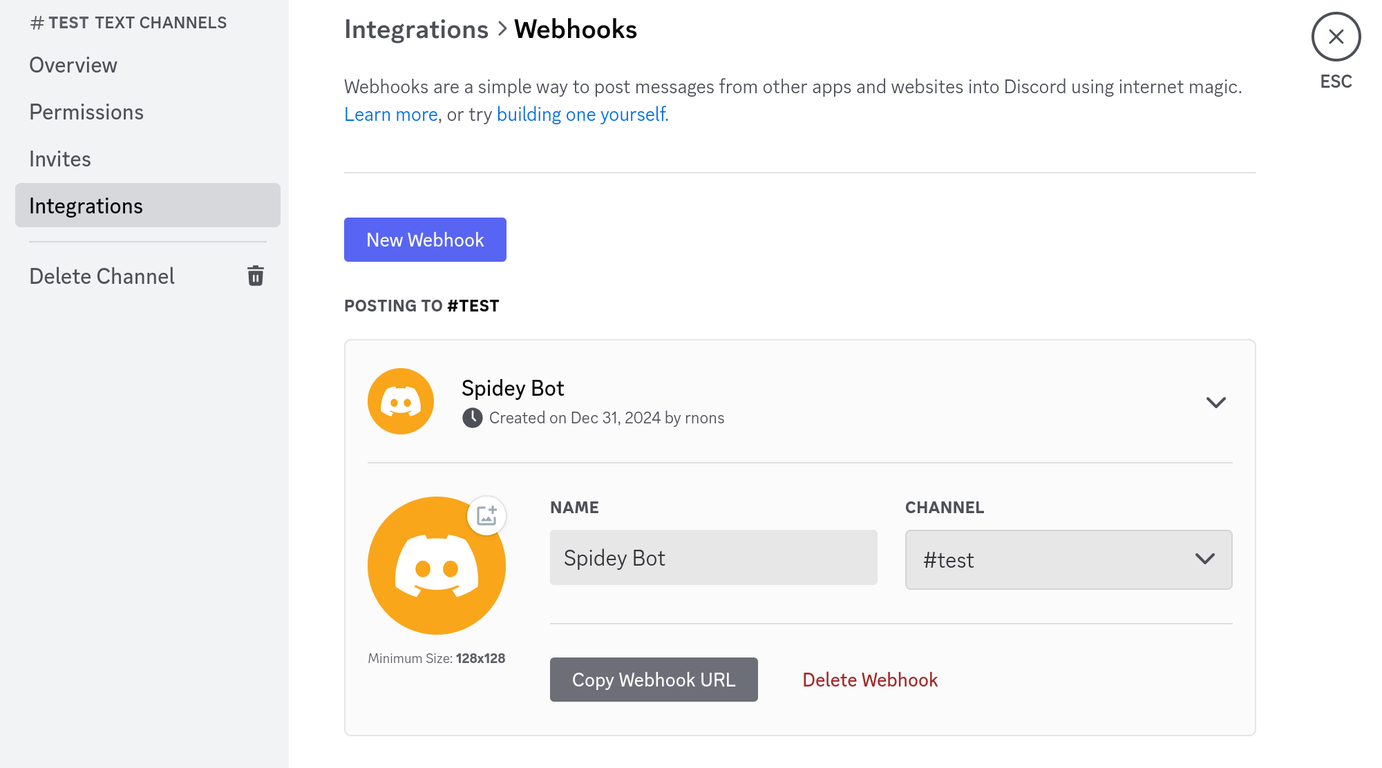 On Discord, Edit Channel > Integrations > Webhooks
