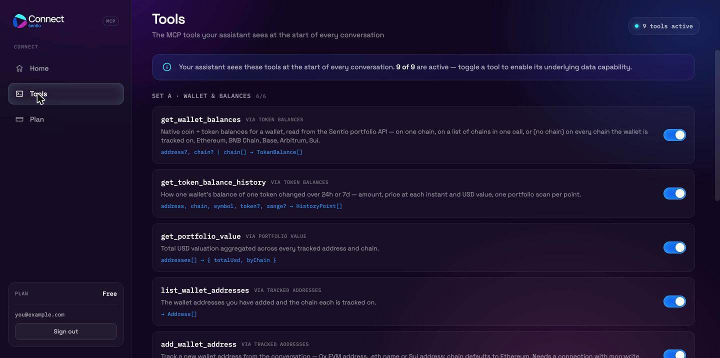Tools page